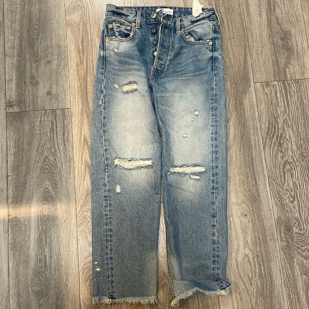 Zara distressed  blue jean